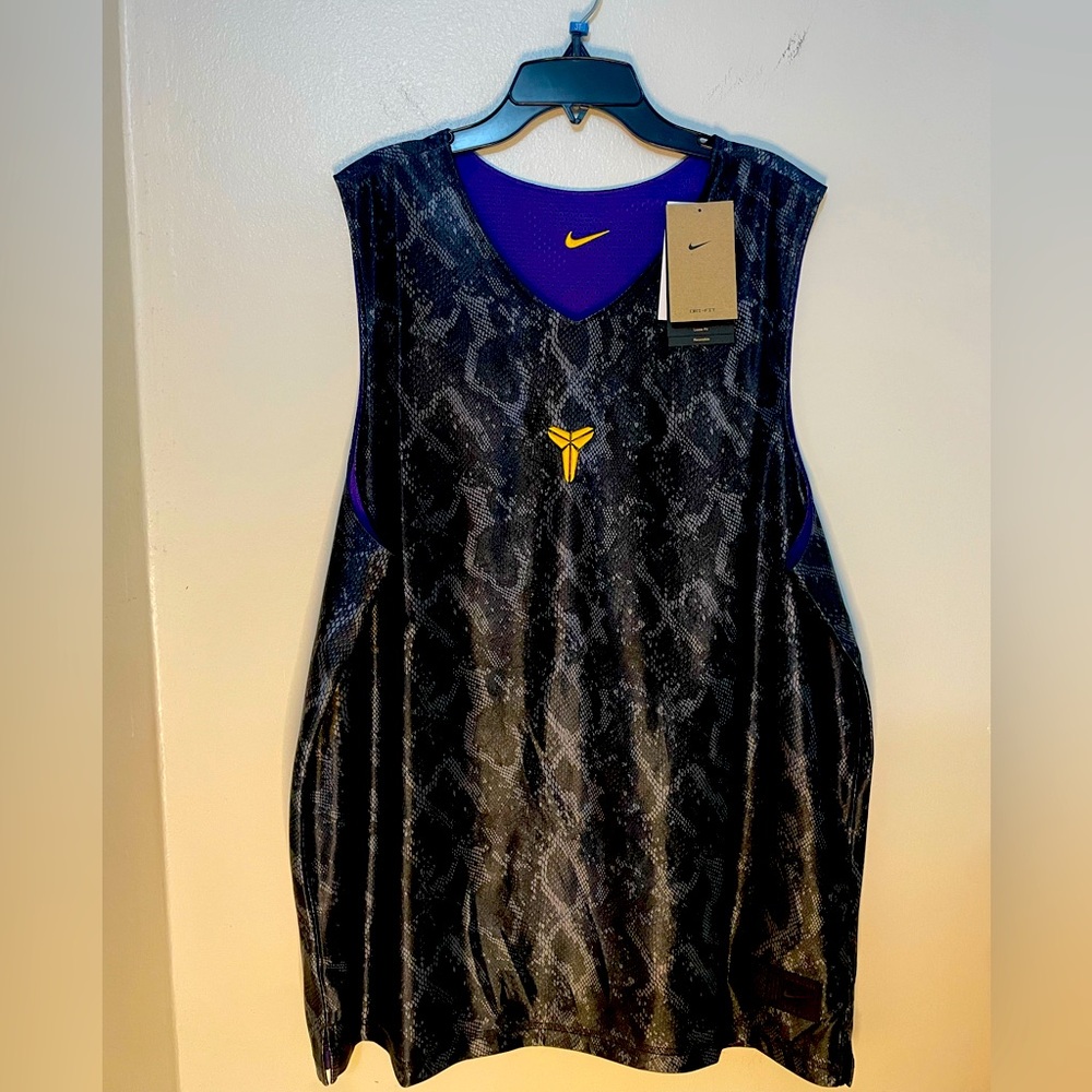 Nike Kobe Black and Purple Basketball Jersey